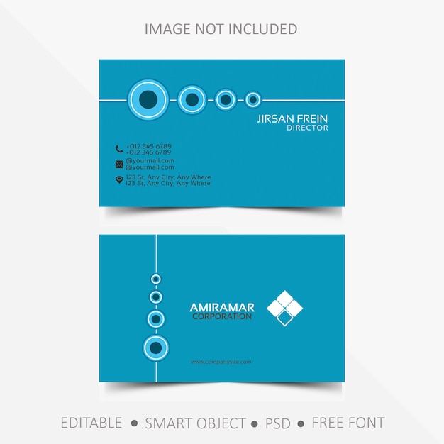 PSD psd blue business card template