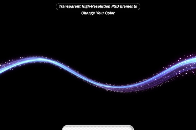 PSD psd blue curved light line rope tape smooth festive neon line with light effects