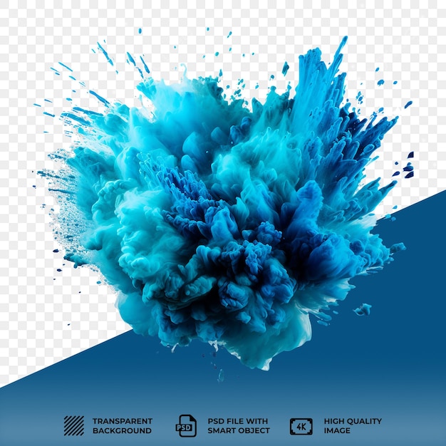 PSD psd blue fire isolated on transparent background