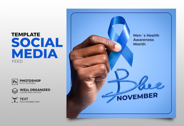 PSD psd blue november social media template banner