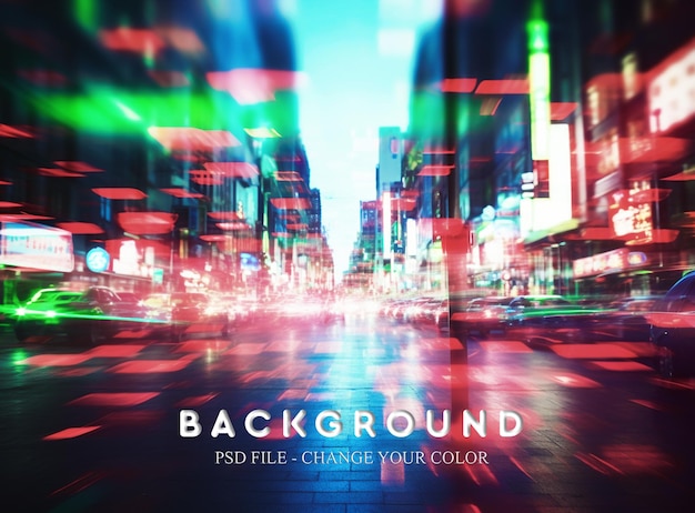 Psd blurred background with red lights