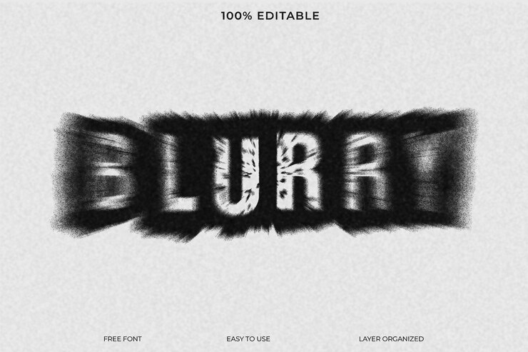 PSD psd blurry horror glow text style