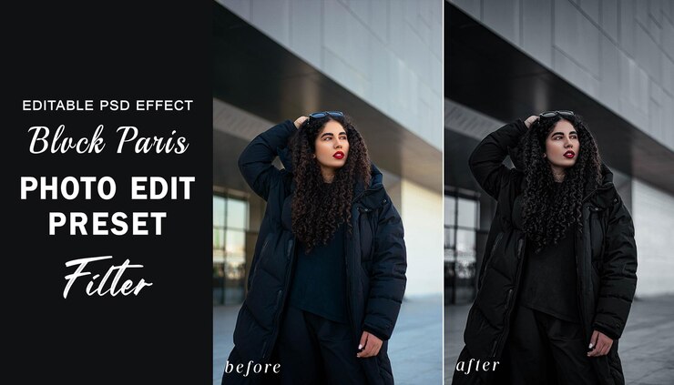 PSD psd blvck paris photo edit preset filter for dark urban preset instagram photography filter