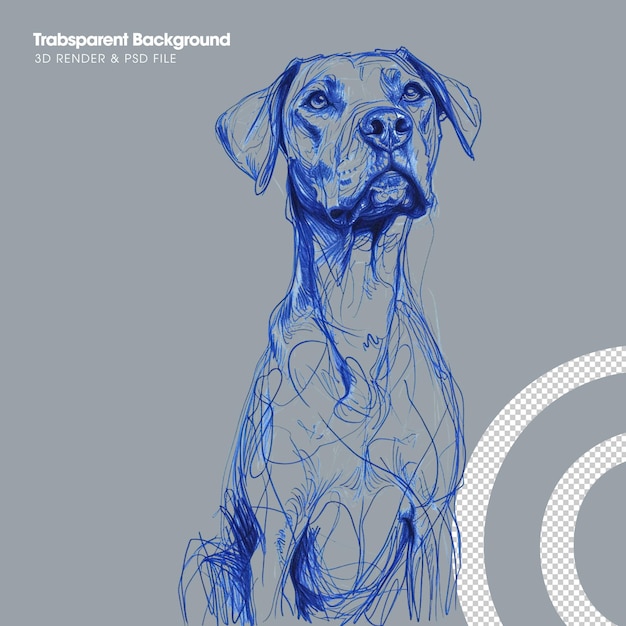 Psd boerboel dog illustration