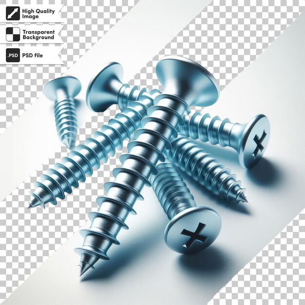 PSD psd bolt screw on transparent background with editable mask layer