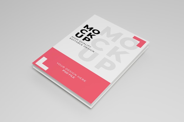 Psd book hardcover magazine cover mockup