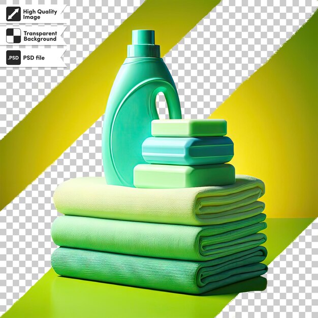 PSD psd bottles of cleaning products on transparent background