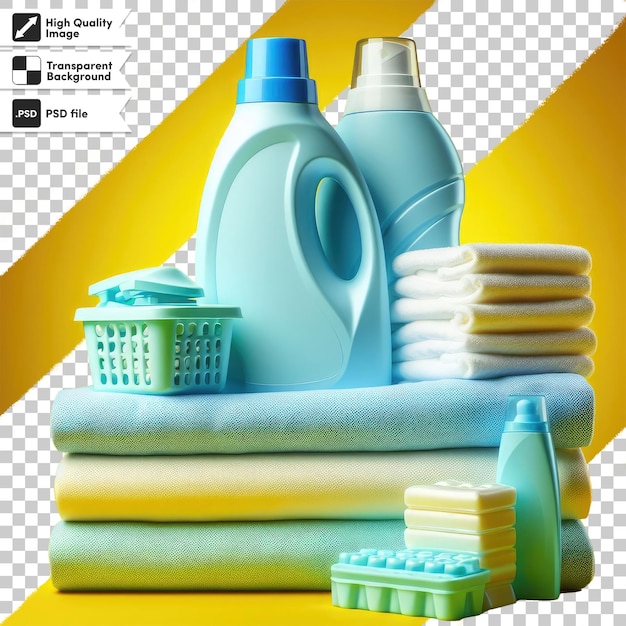 PSD psd bottles of cleaning products on transparent background