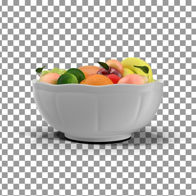 Psd Bowl Of Fruits Na Izolowanym I Przezroczystym Tle