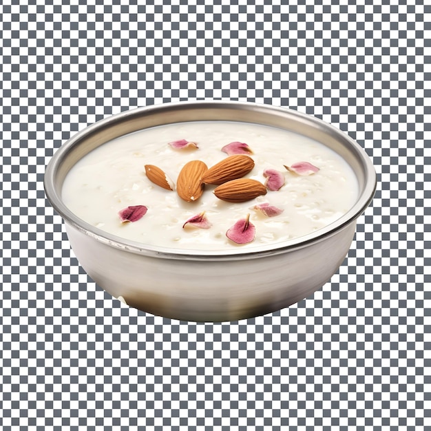 Psd чашка с орехами и йогуртом, изолированная на прозрачном фоне