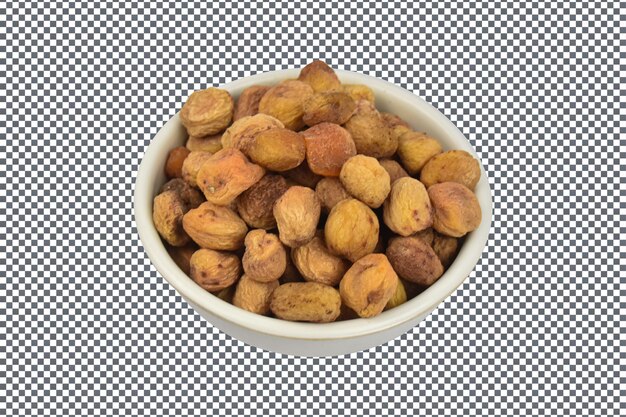 psd bowl of pistachio nuts dry fruits dates isolated on transparent background