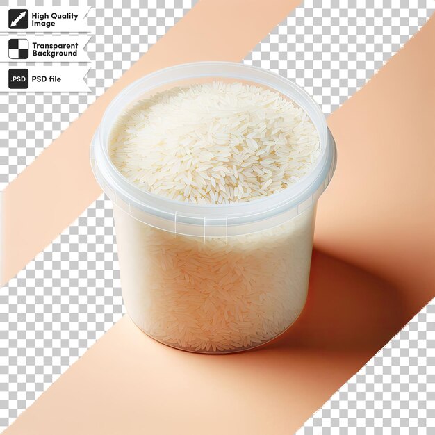 PSD psd bowl of rice on transparent background