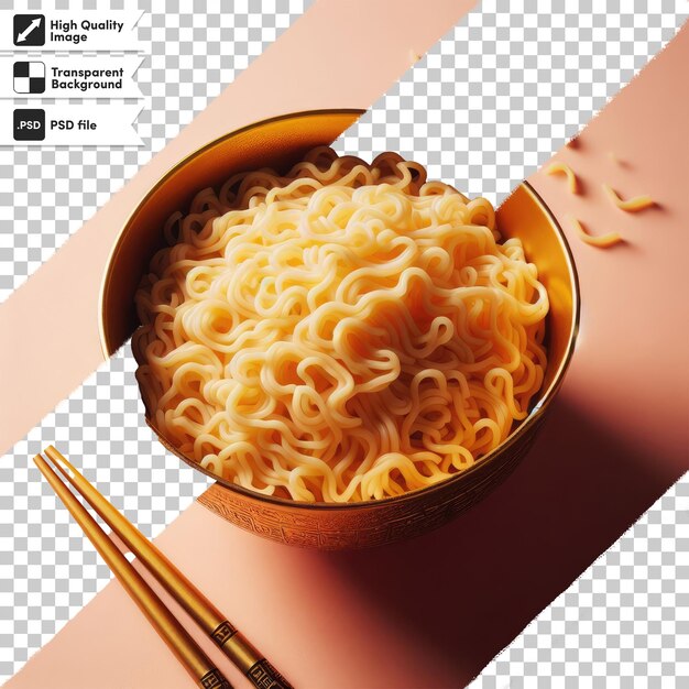 PSD psd bowl of spaghetti with tomato sauce on transparent background