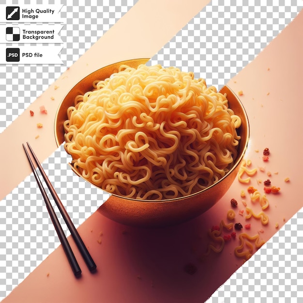 PSD psd bowl of spaghetti with tomato sauce on transparent background