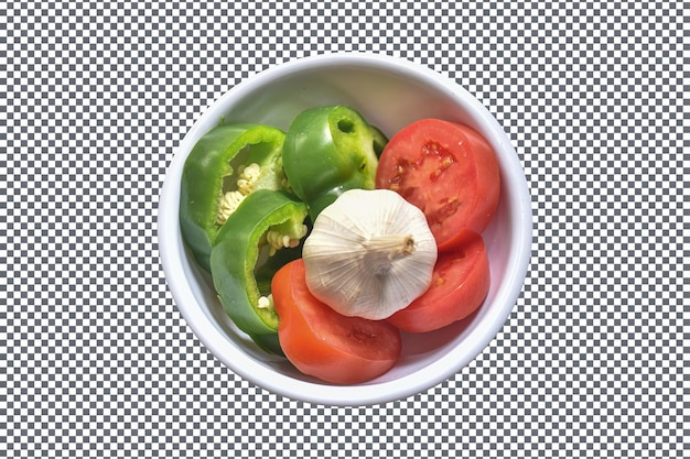 psd bowl of vegetables salad mix food isolated on transparent background