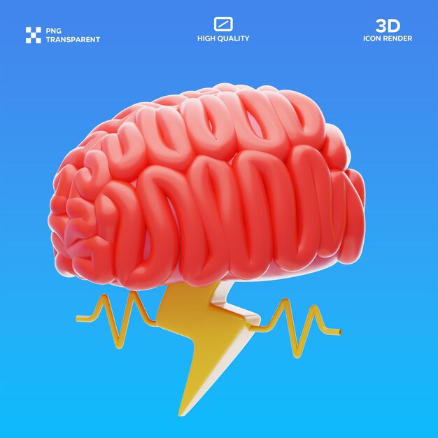 psd brainstorm 3d illustration