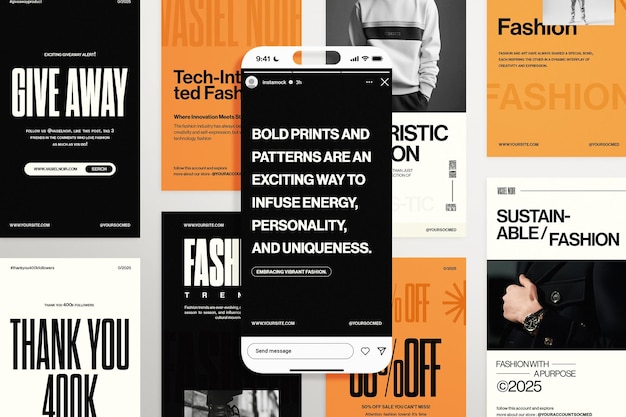 psd brand instagram story ui mockup template design