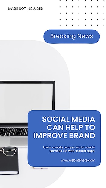 psd branding improve thru social media and instagram story template design