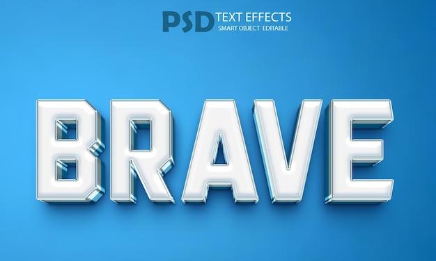 PSD Brave text style effect