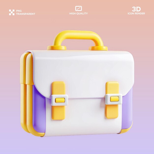 PSD 브리프케이스 3D 일러스트레이션