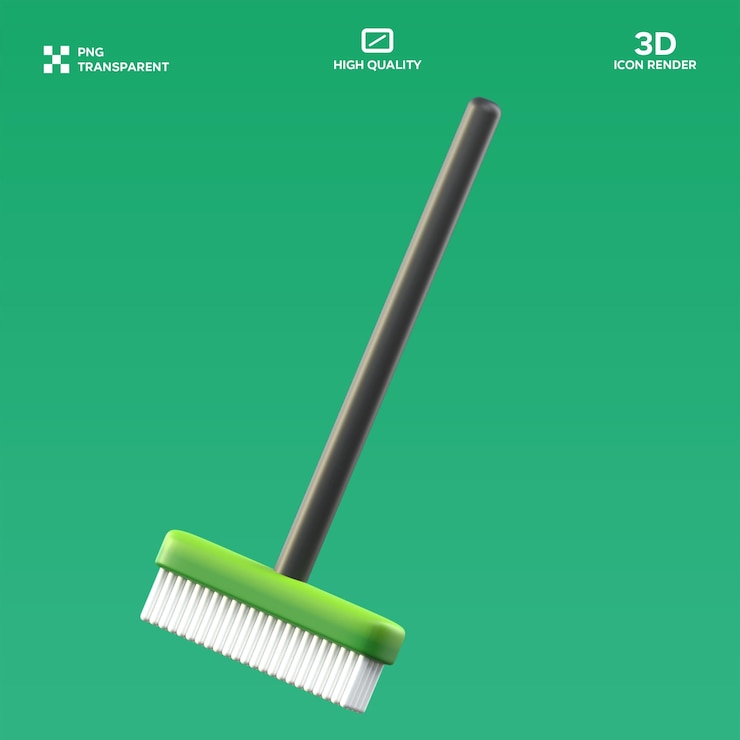 PSD psd метла 3d иллюстрация