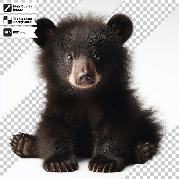 PSD psd brown bear isolated on transparent background