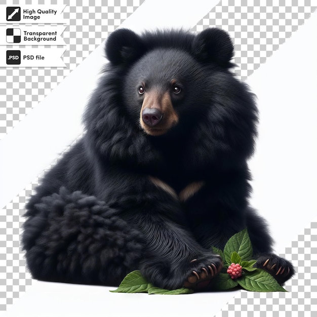 PSD psd коричневый медведь на прозрачном фоне с редактируемым слоем маски
