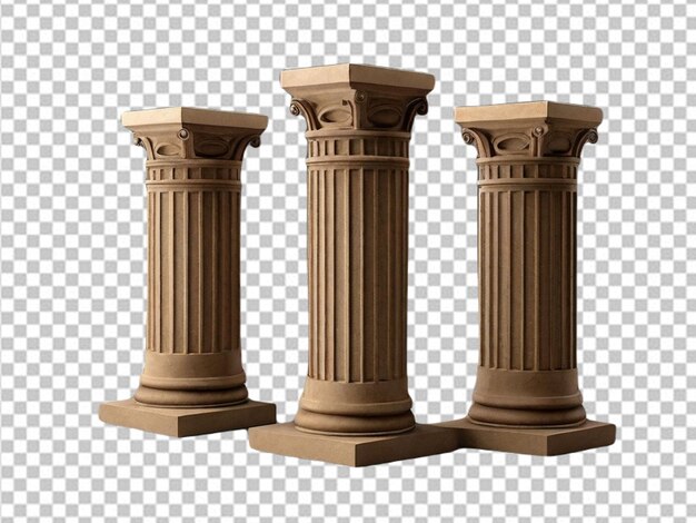 PSD psd of a brown concrete pillar stand column