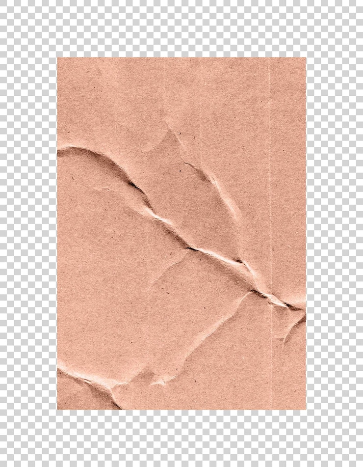 PSD psd brown paper on transparent background