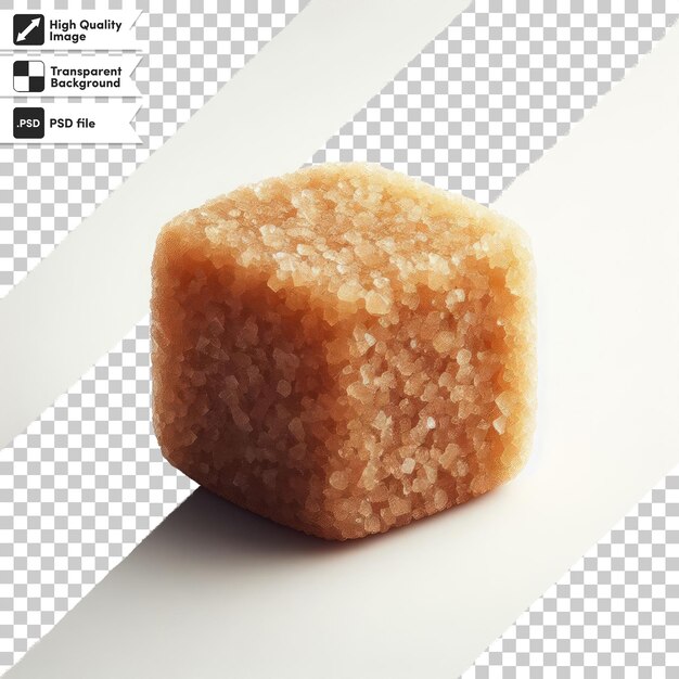 PSD psd brown sugar cubes on transparent background with editable mask layer