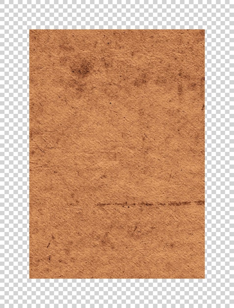 PSD psd коричневая старая бумажная текстура на прозрачном фоне