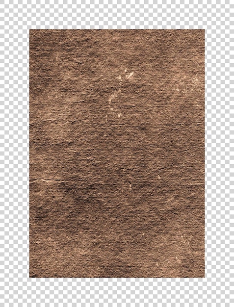 PSD psd brown vintage old paper texture on transparent background