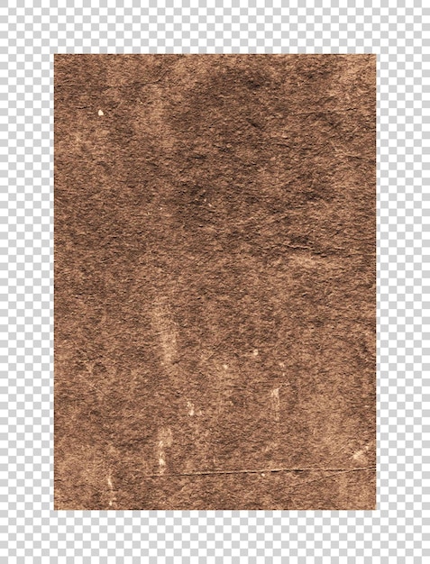 PSD psd brown vintage old paper texture on transparent background