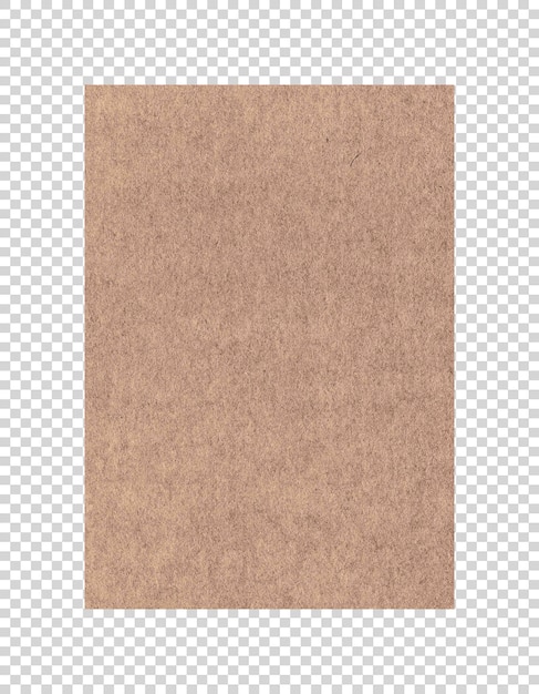 Psd bruine papieren textuur op transparante achtergrond