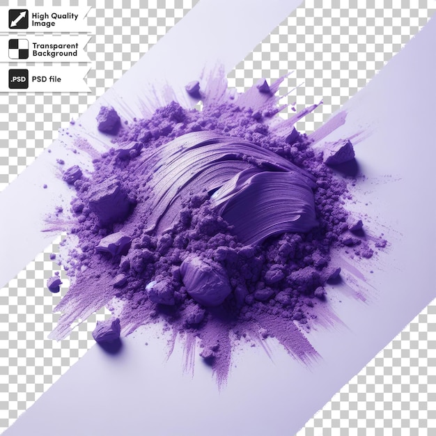 Psd brush and nail purpple polish on transparent background