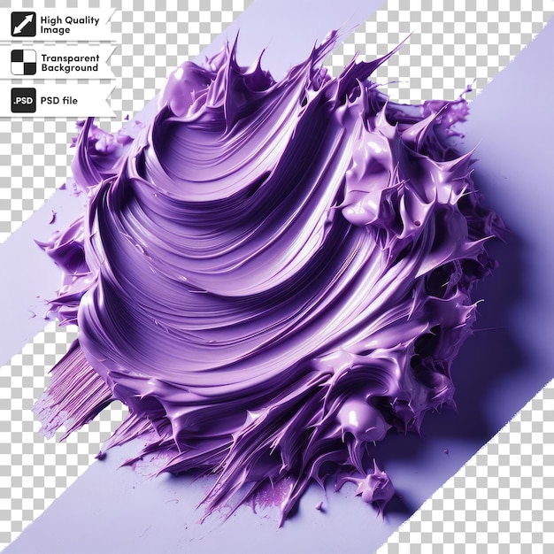 Psd brush and nail purpple polish on transparent background