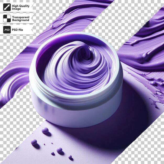 PSD psd brush and nail purpple polish on transparent background