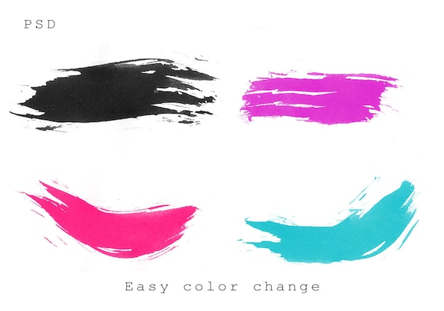 Psd brush strokes with colored