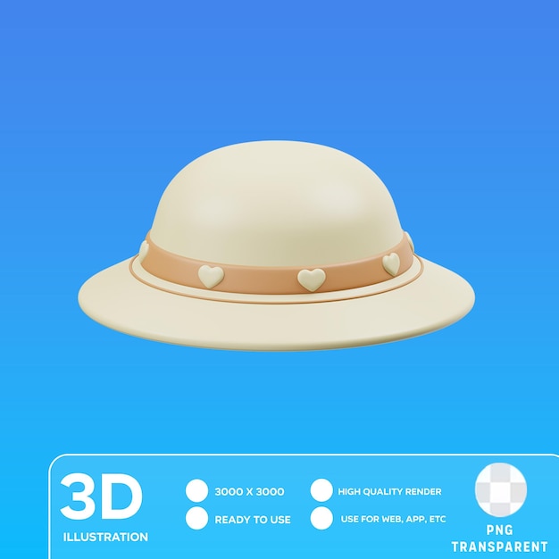 PSD psd bucket hat 3d иллюстрация