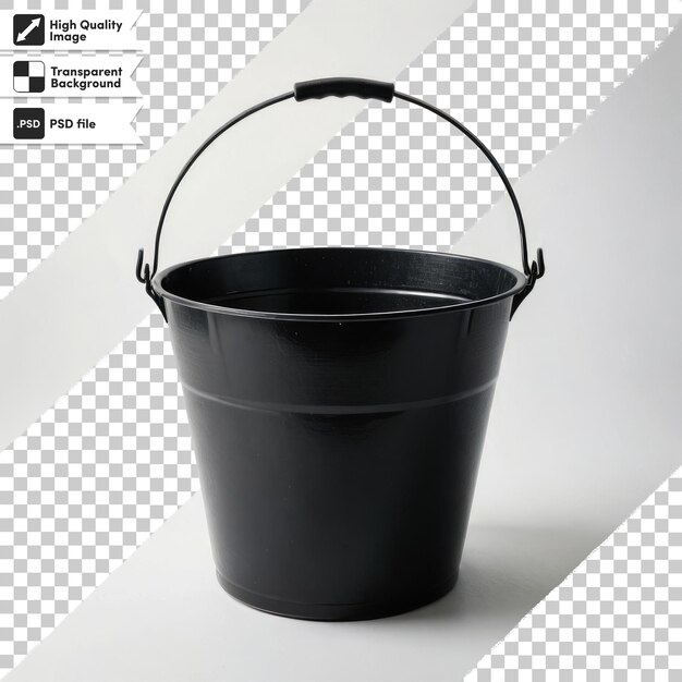 Psd bucket on transparent background with editable mask layer