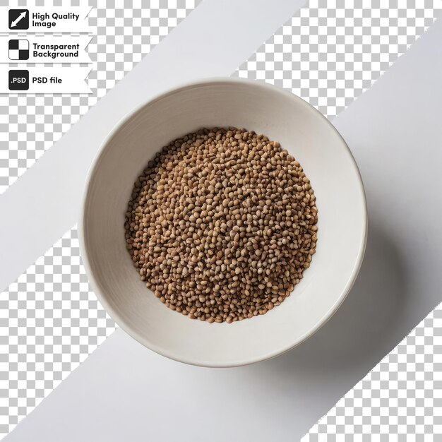 Psd buckwheat on transparent background with editable mask layer