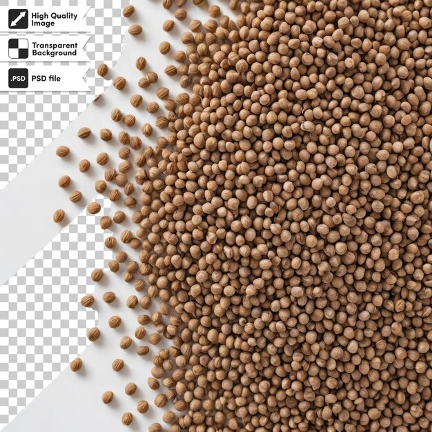 Psd buckwheat on transparent background with editable mask layer