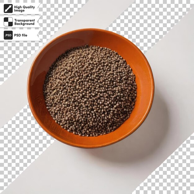 Psd buckwheat on transparent background with editable mask layer