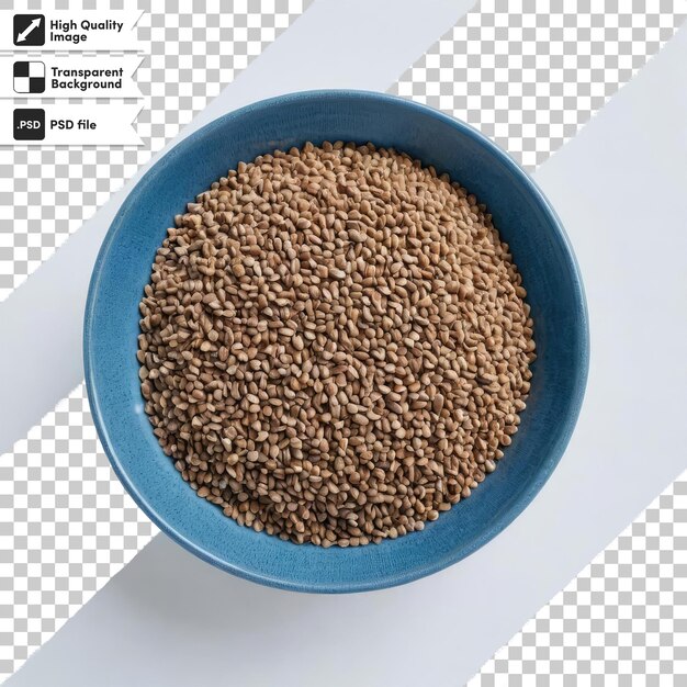 Psd buckwheat on transparent background with editable mask layer