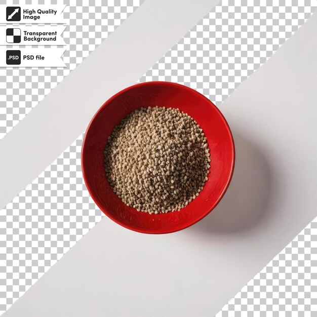 Psd buckwheat on transparent background with editable mask layer