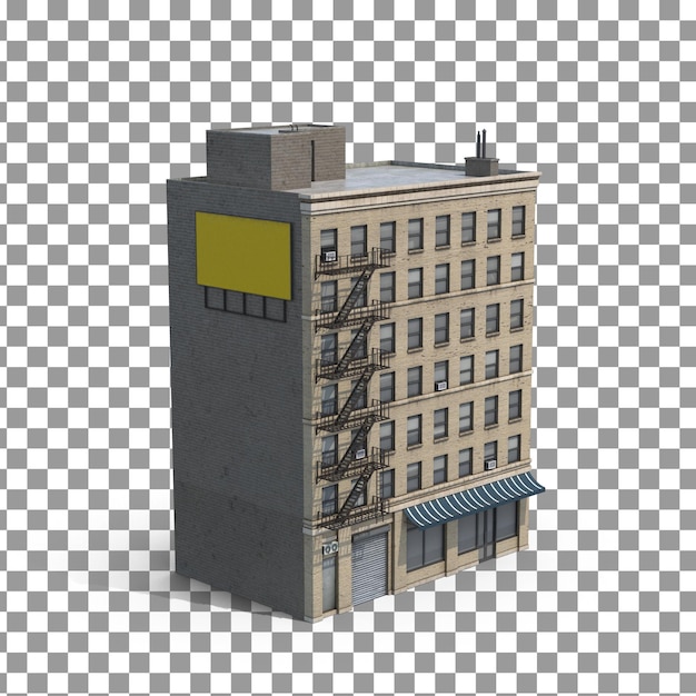 PSD Building Design on isolated and transparent background