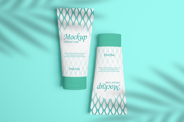 PSD-buisverpakkingsmodel voor crème cosmetische producten
