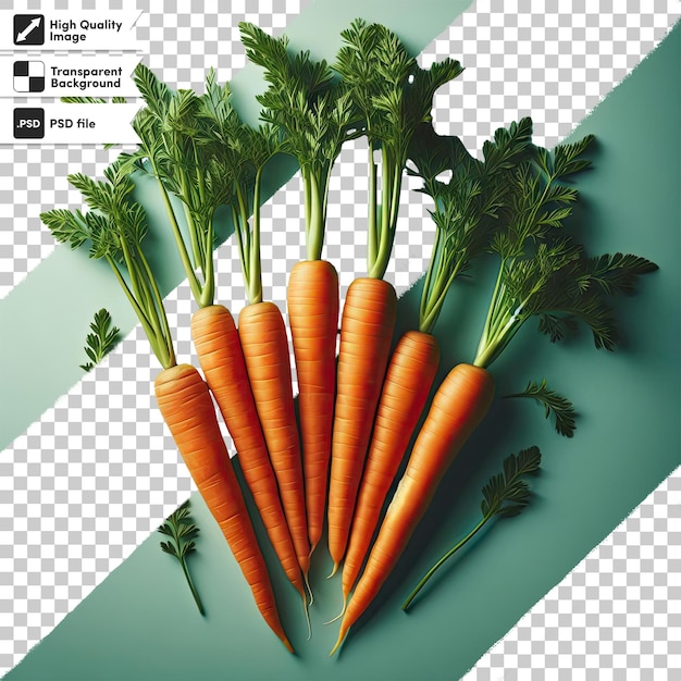 PSD psd bunch of carrots on transparent background