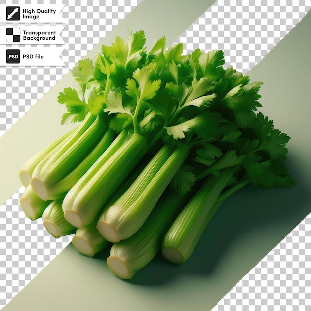 Psd bunch of fresh green parsley on transparent background with editable mask layer