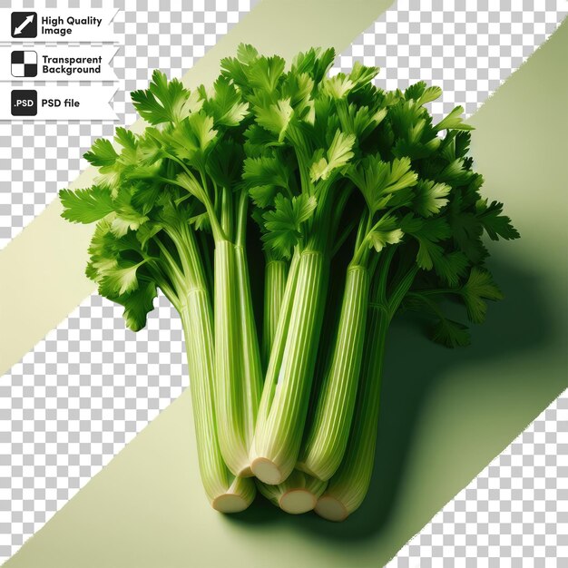 Psd bunch of fresh green parsley on transparent background with editable mask layer